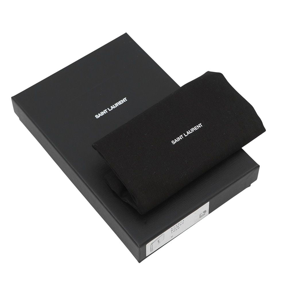 Saint Laurent Paris Bifold Wallet Stitch Compact Leather Black — view 9