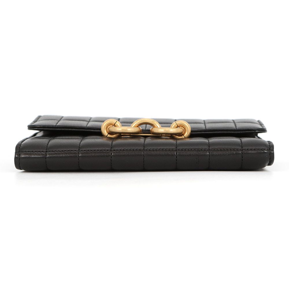 Saint Laurent Paris Chain Wallet le Maillon Lambskin Black Shoulder — view 3