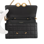Saint Laurent Paris Chain Wallet le Maillon Lambskin Black Shoulder — view 5