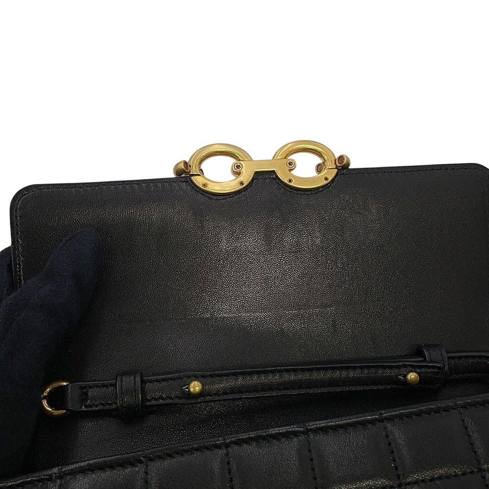 Saint Laurent Paris Chain Wallet le Maillon Lambskin Black Shoulder — view 8