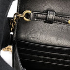 Saint Laurent Paris Chain Wallet le Maillon Lambskin Black Shoulder — view 9