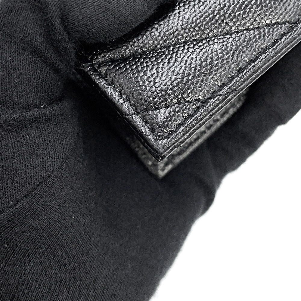 Saint Laurent Paris Chain Wallet Cassandra Leather Black Shoulder — view 6