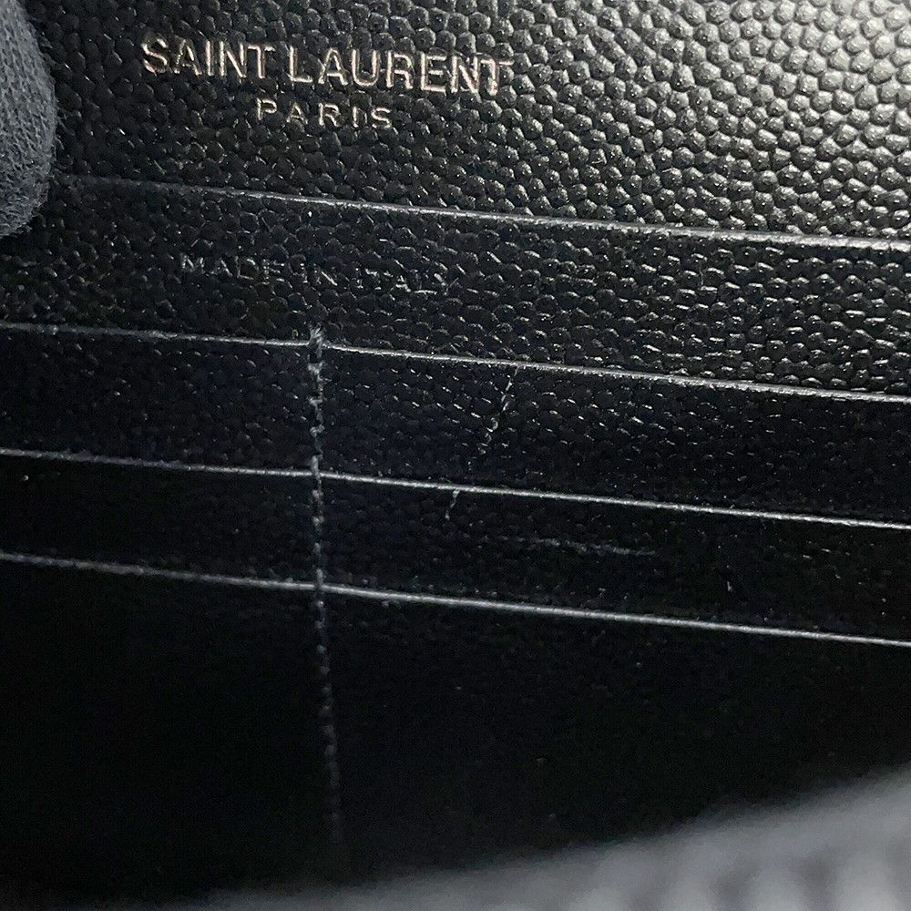 Saint Laurent Paris Chain Wallet Cassandra Leather Black Shoulder — view 7