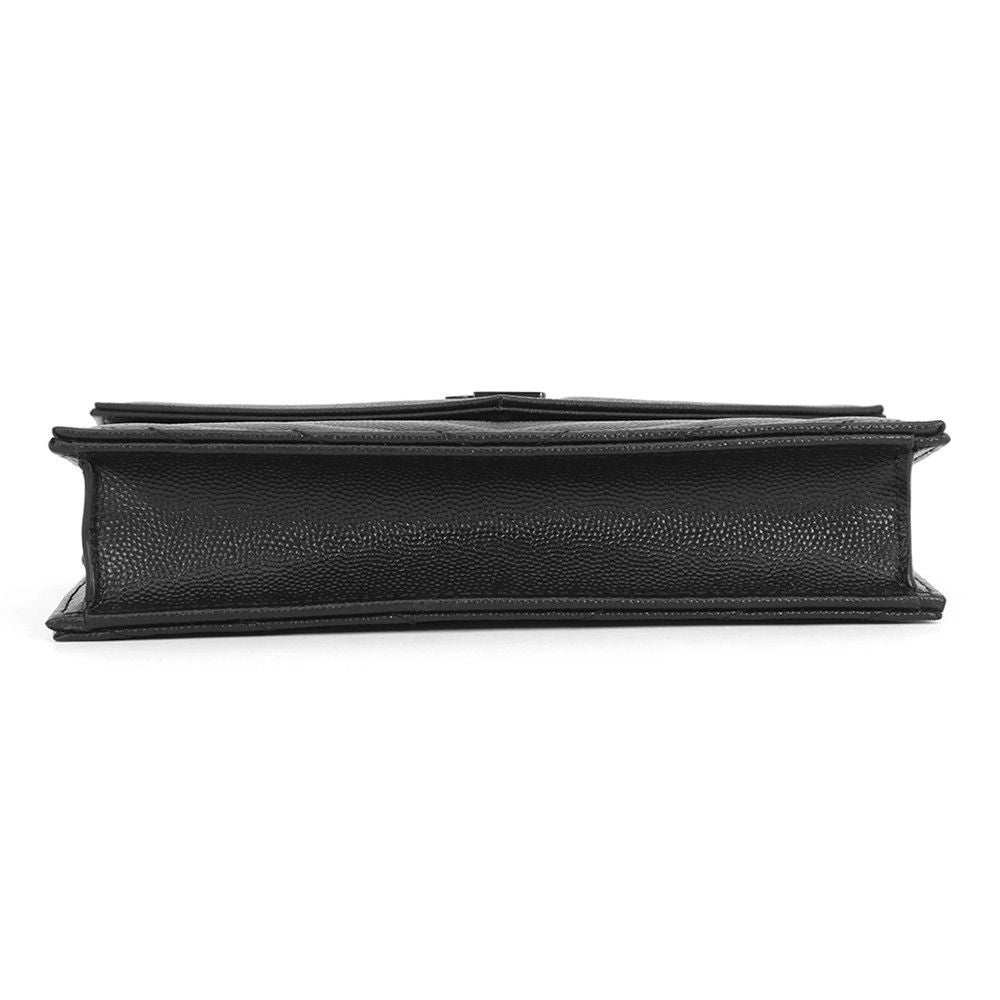 Saint Laurent Paris Chain Wallet Cassandra Leather Black Shoulder — view 3