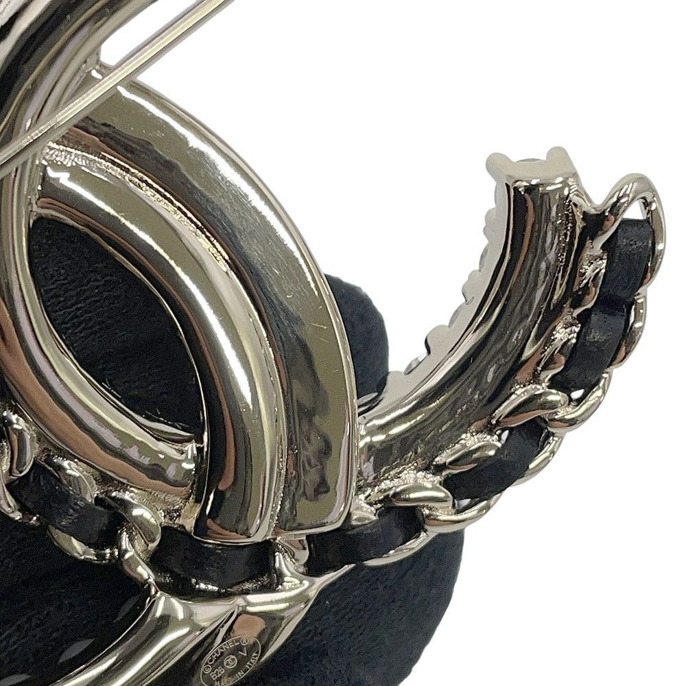 Chanel Brooch CC Logo Lambskin Faux Pearl Rhinestone — view 5