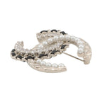 Chanel Brooch CC Logo Lambskin Faux Pearl Rhinestone — view 2