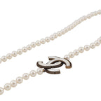 Chanel Long Necklace CC Logo Faux Pearl — view 2