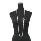 Chanel Long Necklace CC Logo Faux Pearl — view 4