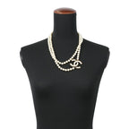 Chanel Long Necklace CC Logo Faux Pearl — view 5