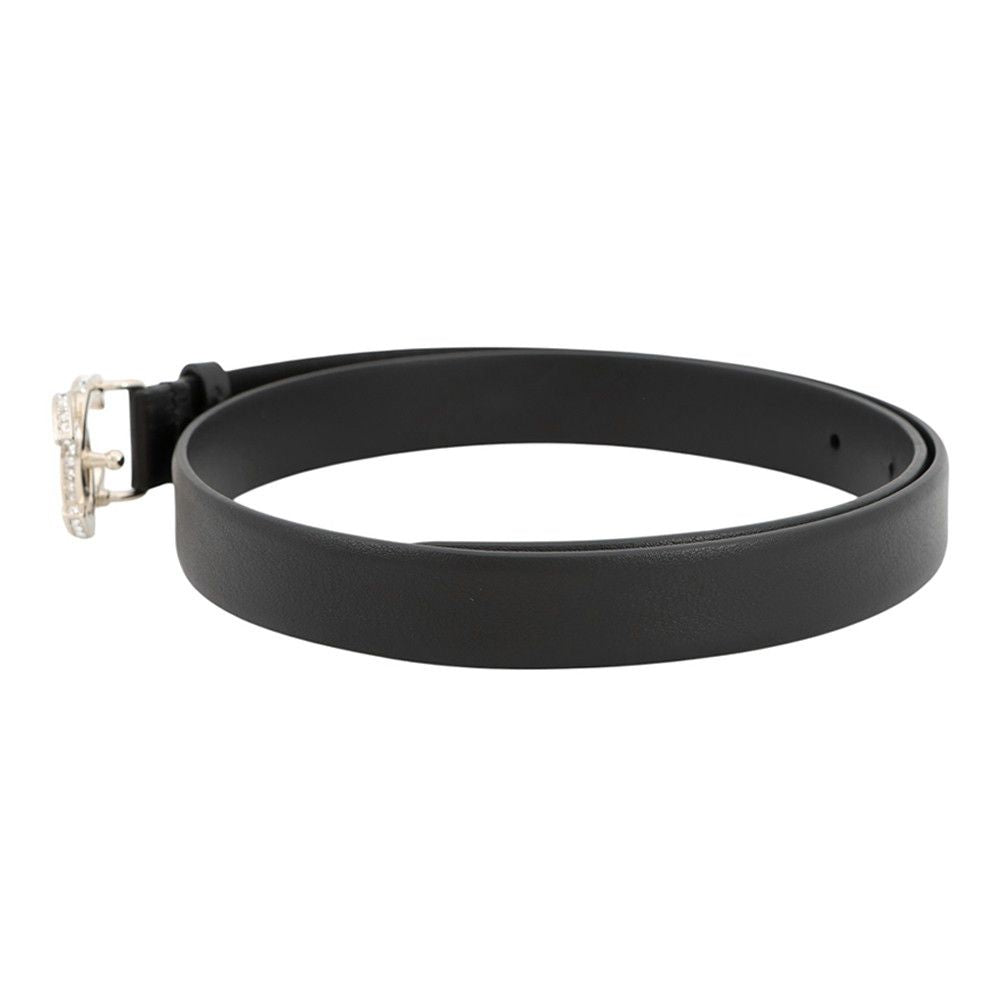 Chanel Belt CC Logo Rhinestone 70 23 B Black — view 2