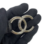 Chanel Belt CC Logo Rhinestone 70 23 B Black — view 8