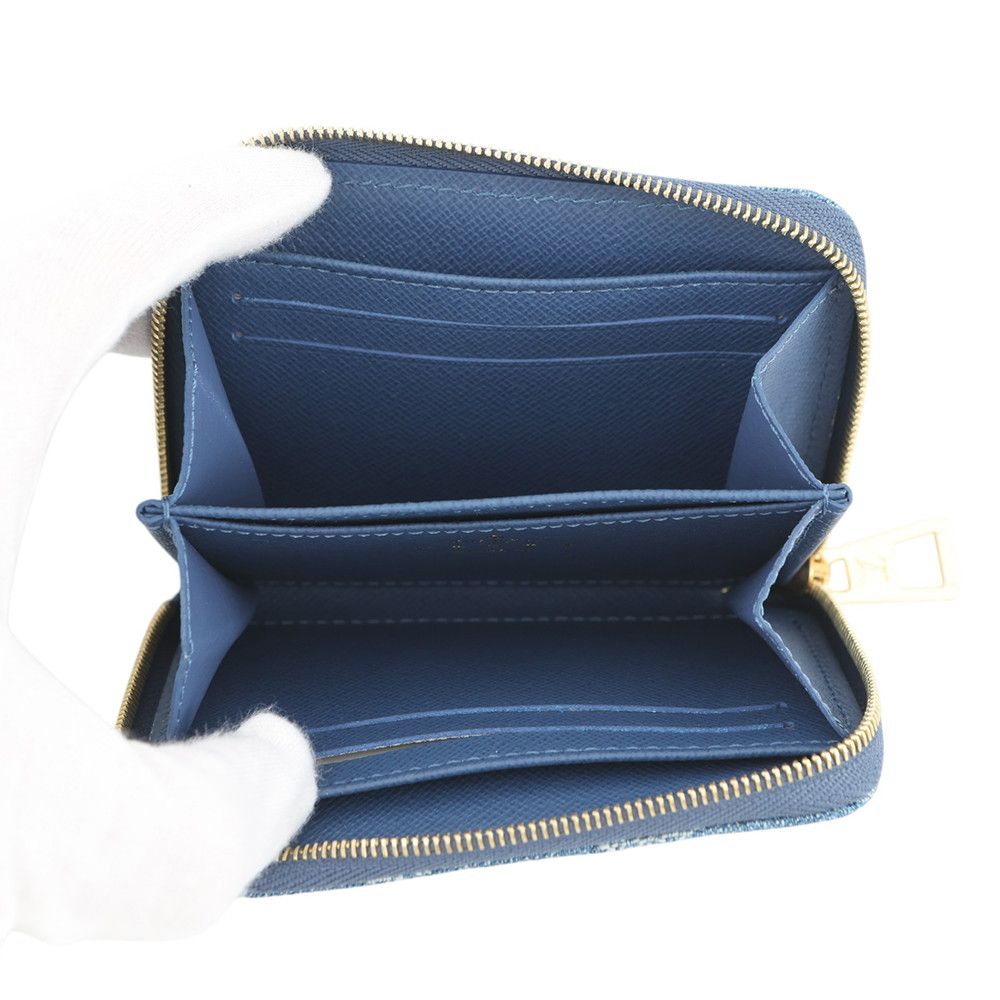 Louis Vuitton Coin Case Monogram Denim Zippy Purse — view 4