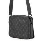 Louis Vuitton Shoulder Bag Monogram Eclipse Steamer Messenger Black — view 2