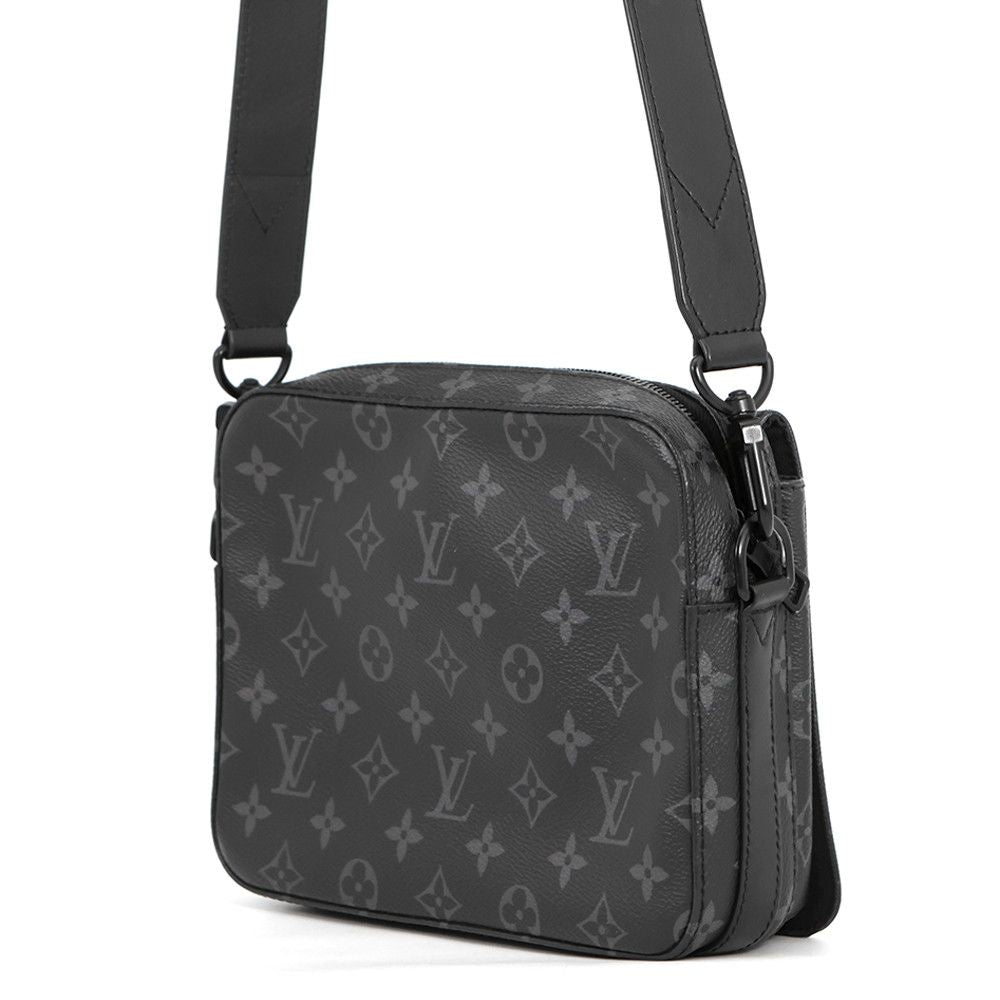 Louis Vuitton Shoulder Bag Monogram Eclipse Steamer Messenger Black — view 2