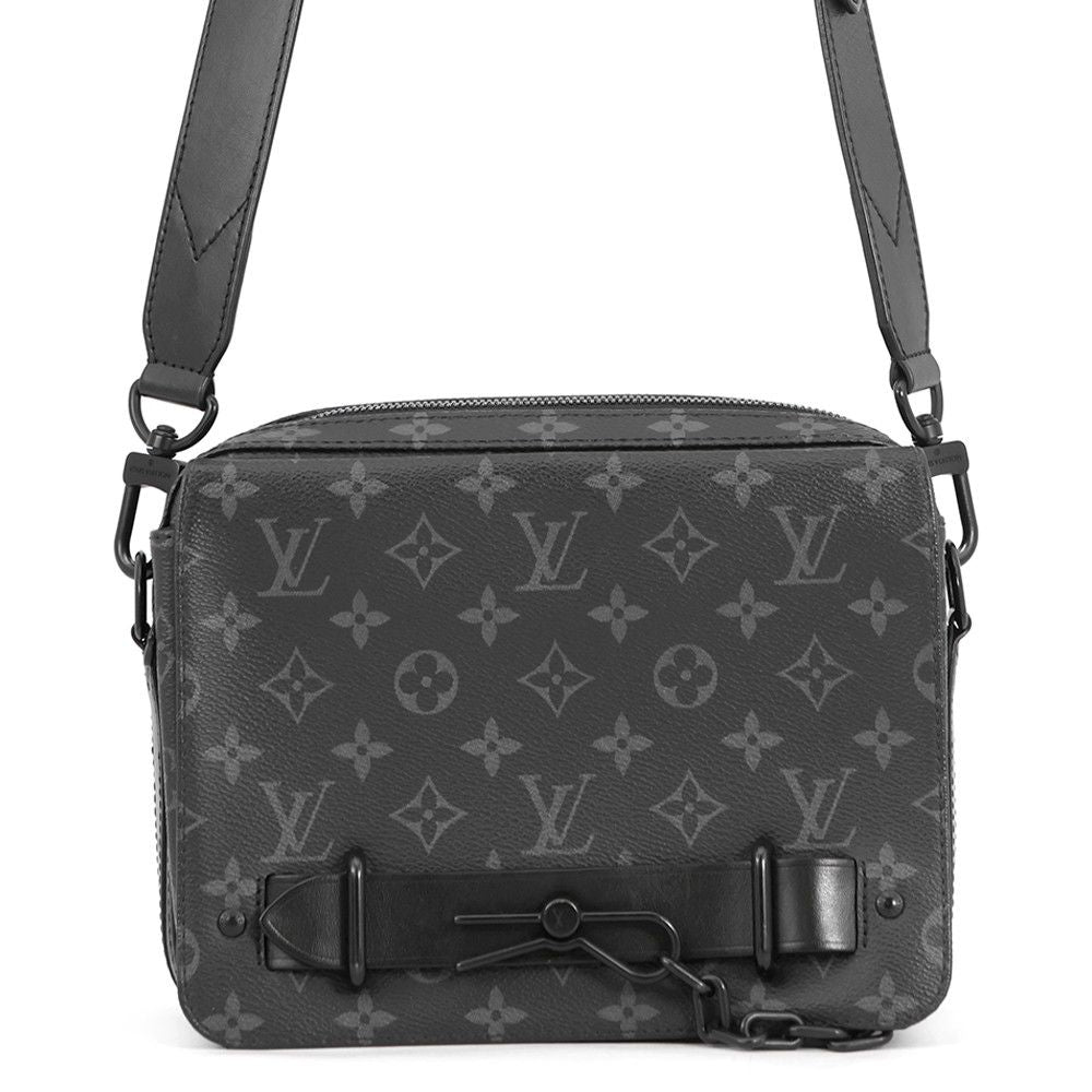 Louis Vuitton Shoulder Bag Monogram Eclipse Steamer Messenger Black