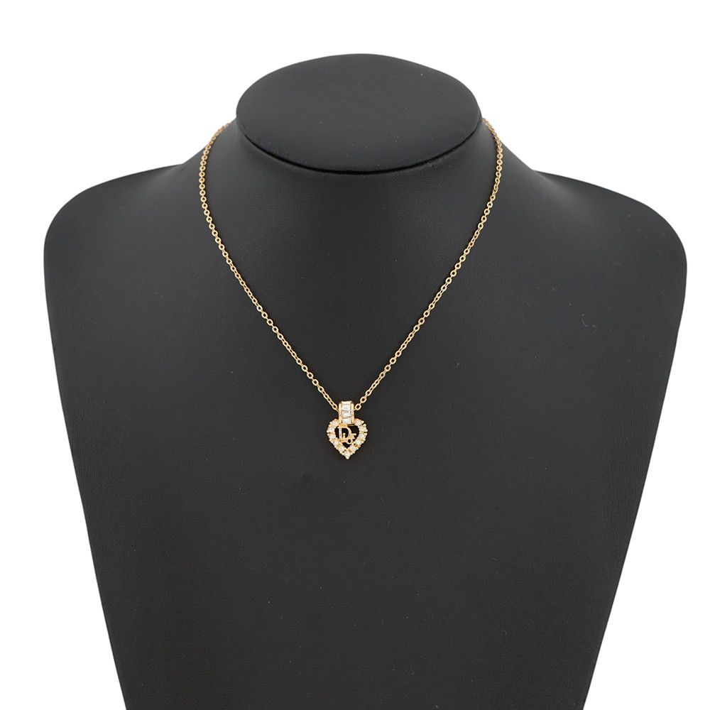 Dior Necklace Logo Metal Rhinestone — view 4