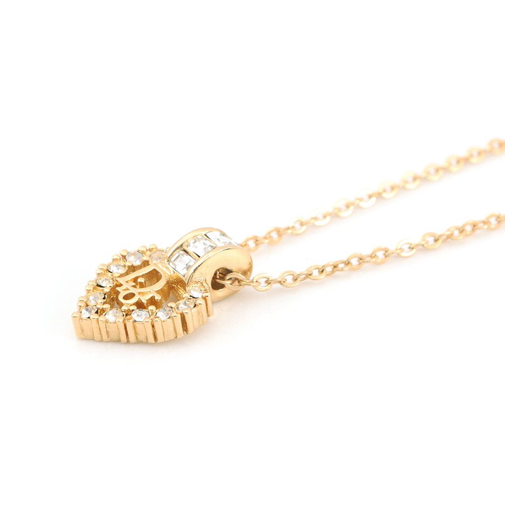 Dior Necklace Logo Metal Rhinestone — view 2