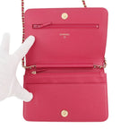 Chanel Chain Wallet Boy CC Logo Caviar Leather Shoulder — view 5
