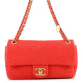 Chanel Chain Shoulder Bag Blanc Stitch CC Logo Leather