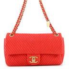 Chanel Chain Shoulder Bag Blanc Stitch CC Logo Leather
