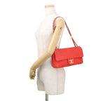 Chanel Chain Shoulder Bag Blanc Stitch CC Logo Leather — view 4