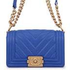 Chanel Chain Shoulder Bag Boy Small Quilted CC Logo