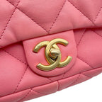 Chanel Chain Shoulder Bag Quilted CC Logo Leather — view 8