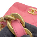 Chanel Chain Shoulder Bag Quilted CC Logo Leather — view 7
