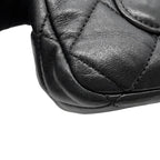Chanel Chain Shoulder Bag CC Logo Quilted 20 Leather Black — view 6