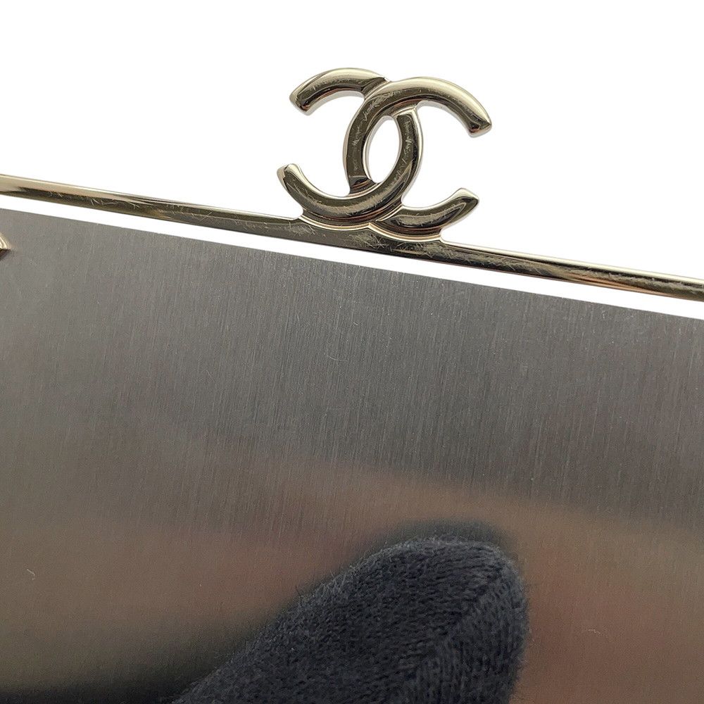 Chanel Chain Shoulder Bag CC Logo Quilted Vanity Lambskin Black — view 6