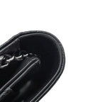 Chanel Chain Wallet Caviar Leather CC Logo Shoulder Bag Black — view 8