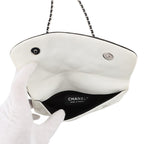 Chanel Chain Wallet Quilted CC Logo Double Face Lambskin Black Shoulder — view 6