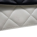 Chanel Chain Wallet Quilted CC Logo Double Face Lambskin Black Shoulder — view 9