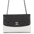 Chanel Chain Wallet Quilted CC Logo Double Face Lambskin Black Shoulder
