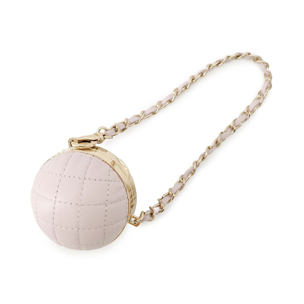 Chanel Bag Charm Mini Logo Lambskin — view 3