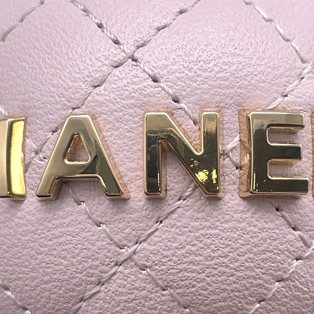 Chanel Bag Charm Mini Logo Lambskin — view 9