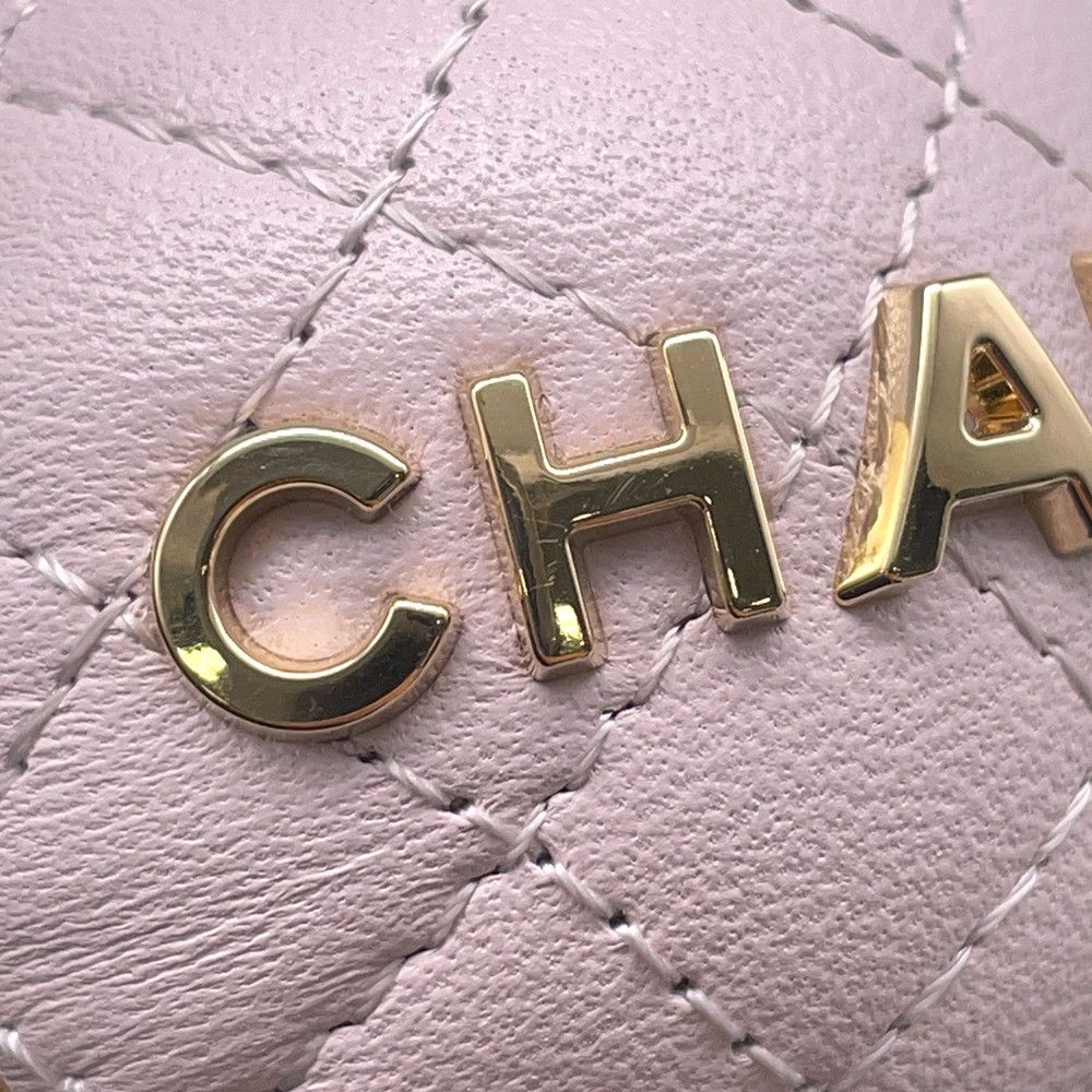 Chanel Bag Charm Mini Logo Lambskin — view 8