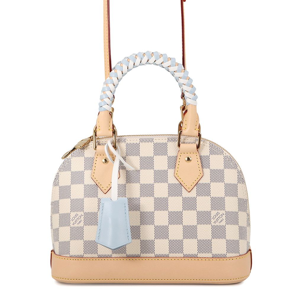 Louis Vuitton Handbag Damier Azur Alma BB Bag Lace Up Handle
