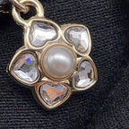 Chanel Necklace CC Logo Charm Rhinestone Faux Pearl B Choker — view 6