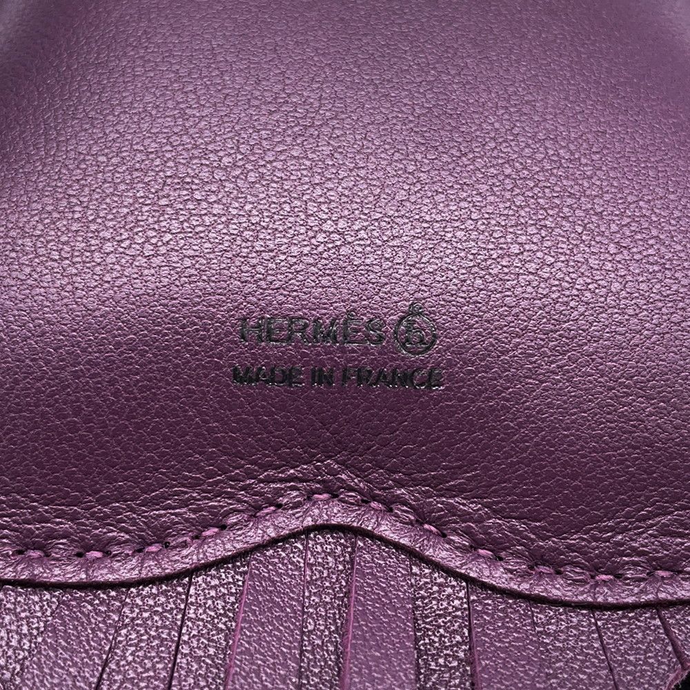 Hermes Bag Charm Petit Ash Tiger Anemone Lambskin — view 8