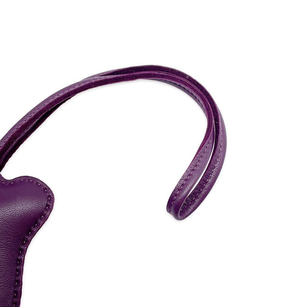 Hermes Bag Charm Petit Ash Tiger Anemone Lambskin — view 5