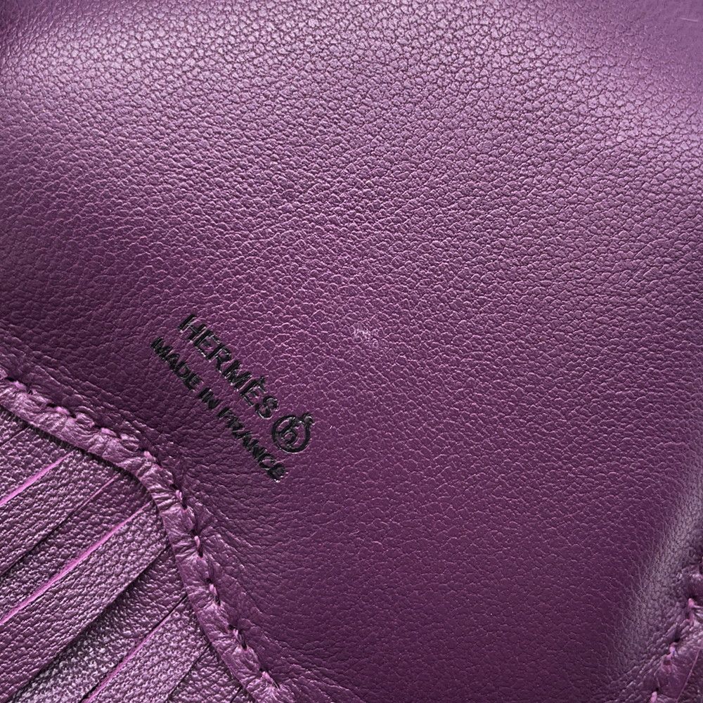 Hermes Bag Charm Petit Ash Tiger Anemone Lambskin — view 7