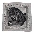 Hermes Scarf Carre 65 Grrrrr! Bandana Cashmere Silk