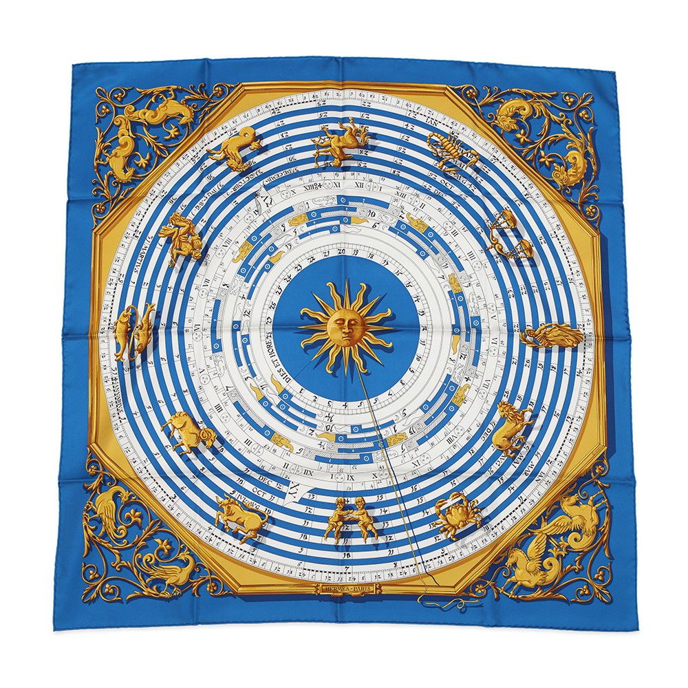 Hermes Scarf Carre 90 Astrology Astrologie Forever Silk