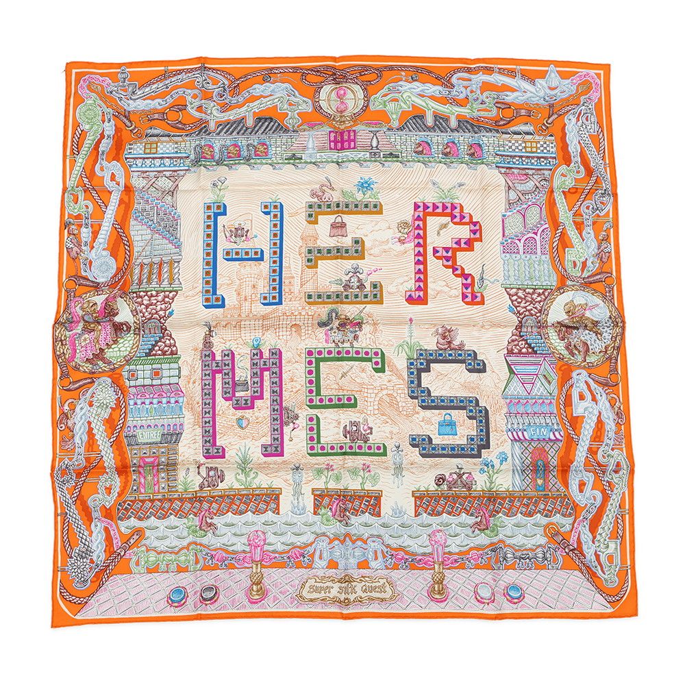 Hermes Scarf Carre 90 Super Silk Quest
