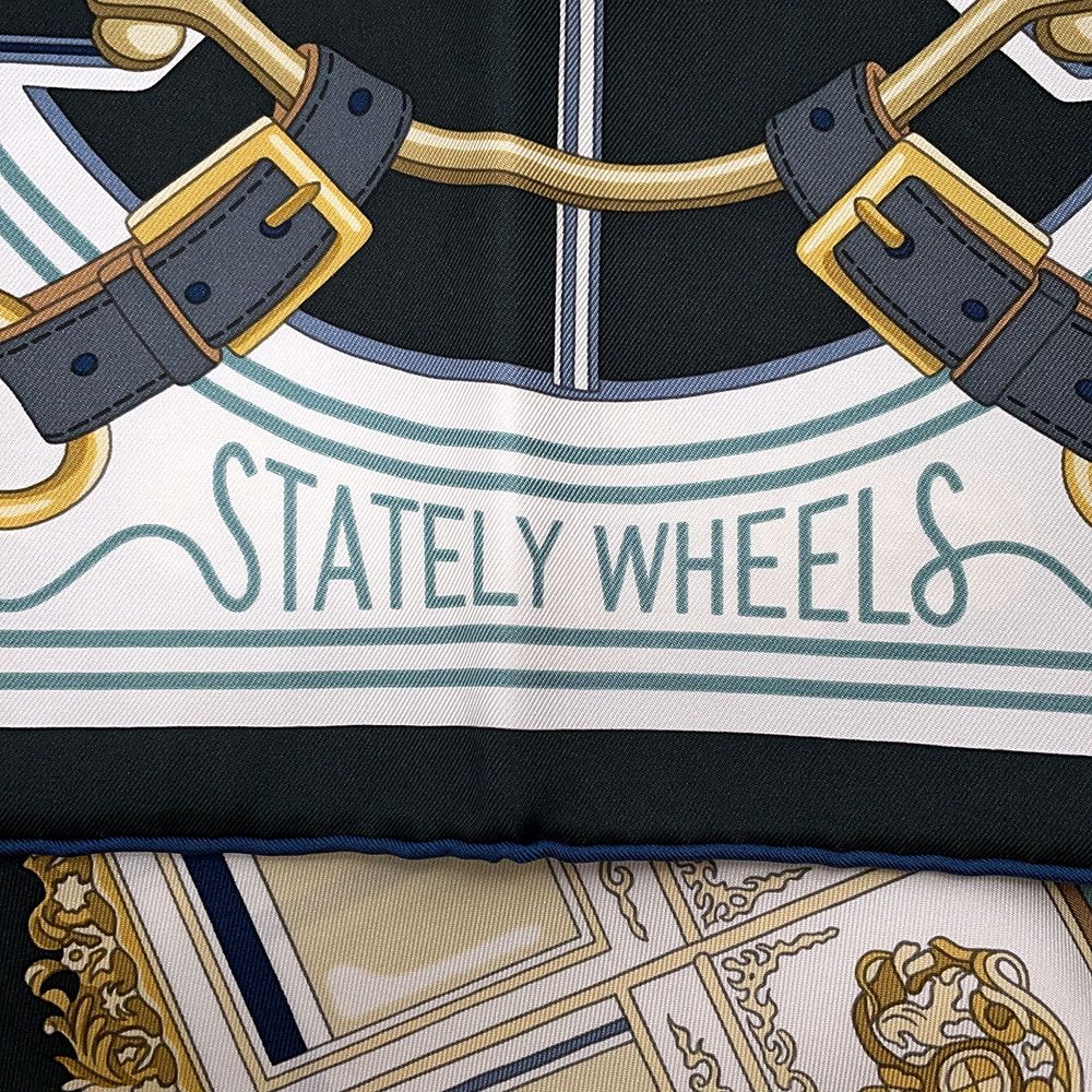 Hermes Scarf Carre 90 Stately Wheels Silk — view 3