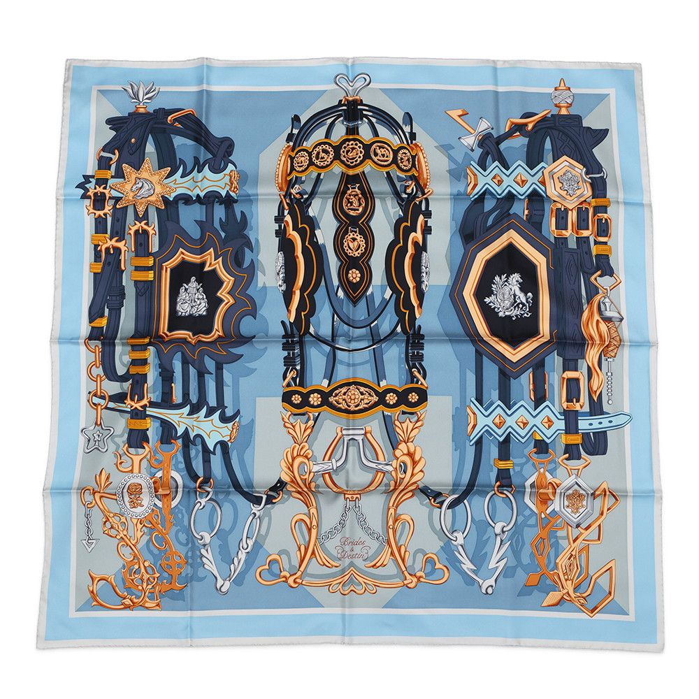 Hermes Scarf Carre 90 Brid Destin Silk