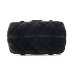 Chanel Chain Shoulder Bag Mini Flap CC Logo Quilted Velvet Black — view 3