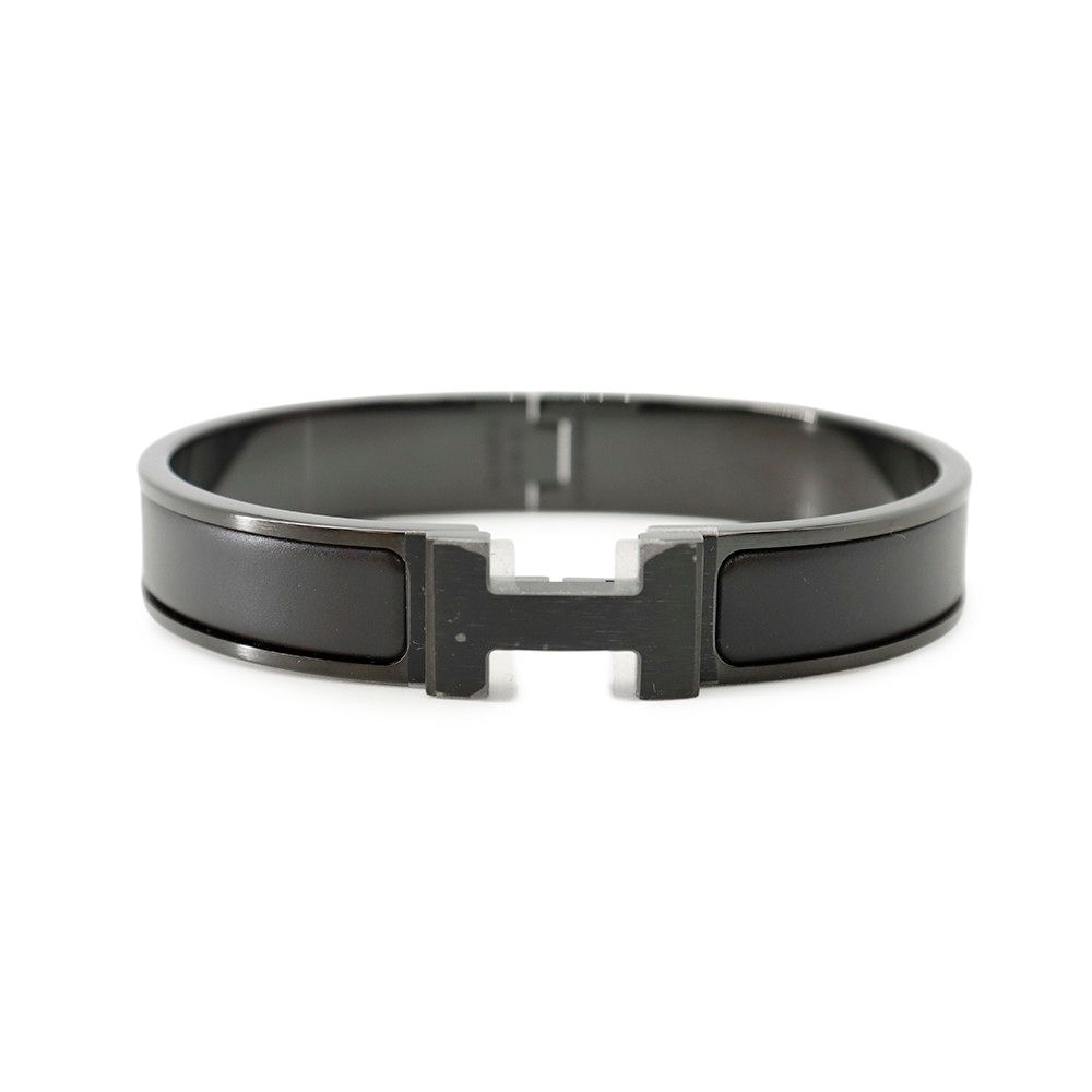 Hermes Bracelet Click HH Black Bangle