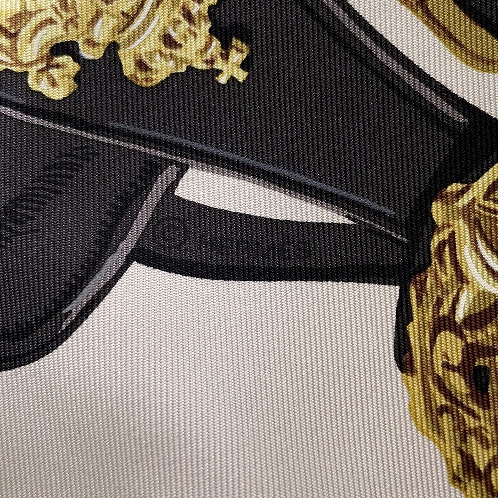 Hermes Scarf Carre 20 Nano Brides de Gala Silk White Black — view 4